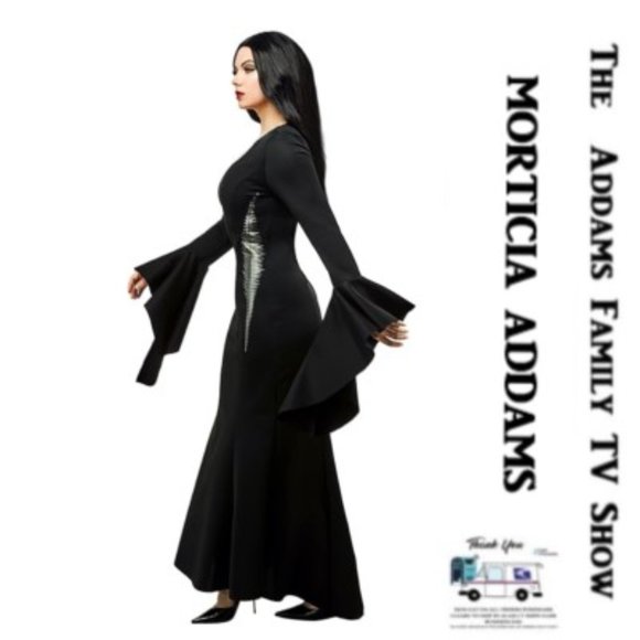 Morticia Addams Womens Costume Deluxe Costume Medium  🆕SHIPS FAST😮‍💨⚡🚚 - Picture 3 of 15